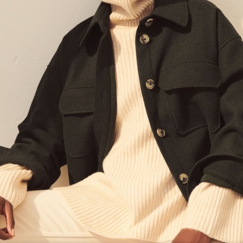 H&M jersey shirt jacket